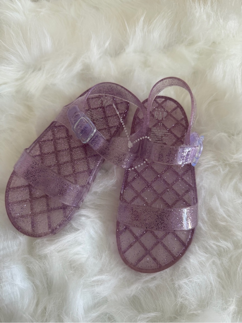 GAP Girls' Sparkle Jelly Sandals - Lavender